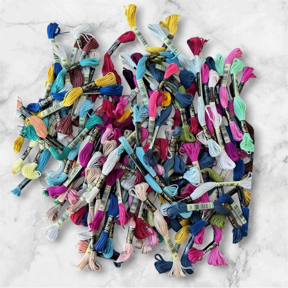 DMC 6-Strand Embroidery Cotton Floss Lot of 100 Assorted New